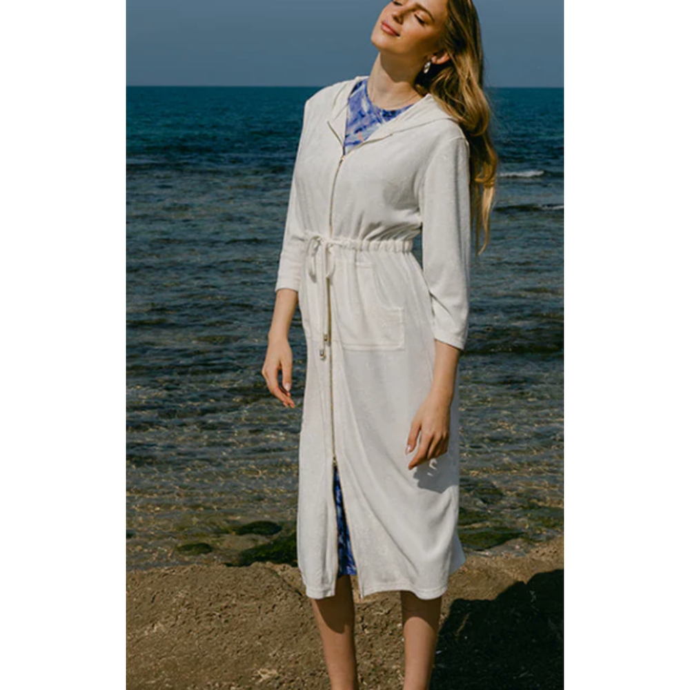 NEW Women's Daniella Faye Hoodie Dress Size S Pina Colada